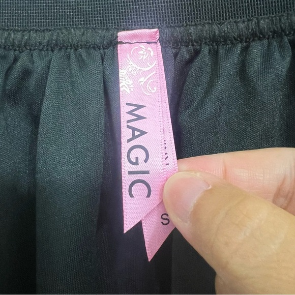 Magic S Black Floral Mesh Overlay Lace Whimsigoth Fairy Grunge Knee Length Skirt - Picture 7 of 11